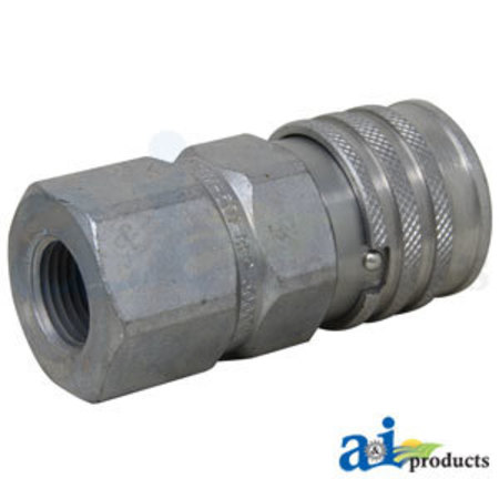 A & I Products Coupler, Female Flat Face;  FEM Series, ISO16028 6" x4" x1" A-FEM-501-8FP-NL-P